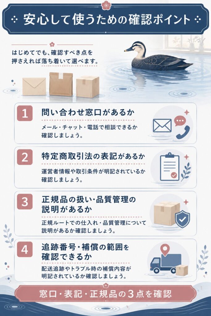 個人輸入代行を安心して使う確認ポイントの図
